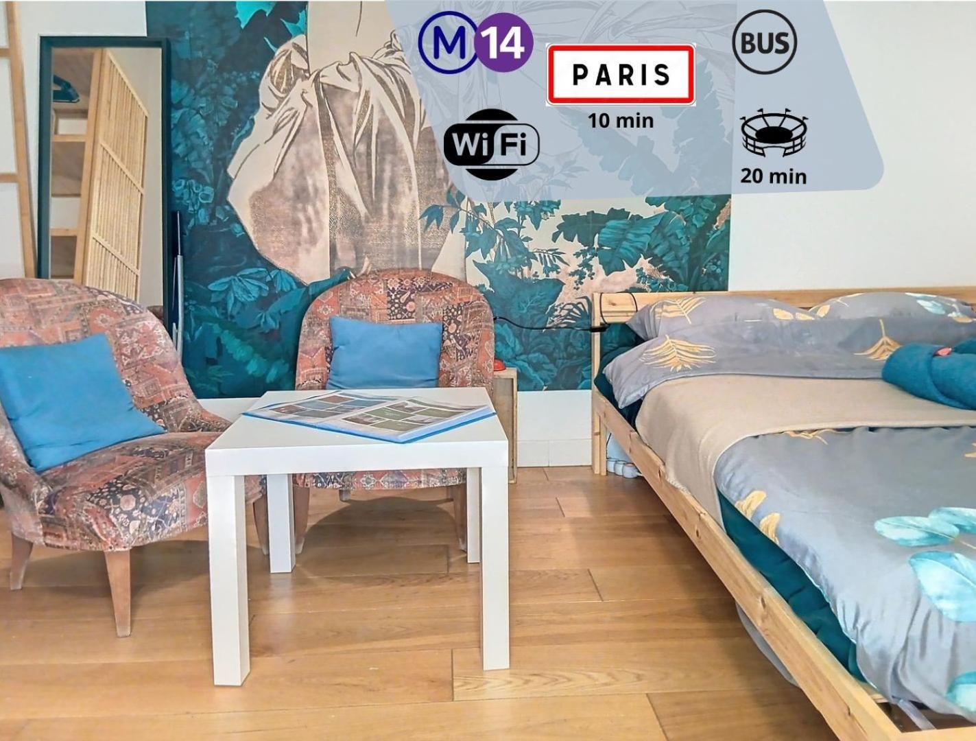 Le Chic Audonien - Cozy Nest Before Gates Of Paris - Access From Cdg & Orly Airports - Wi-Fi - Smart Tv Apartment Saint-Ouen  Exterior foto